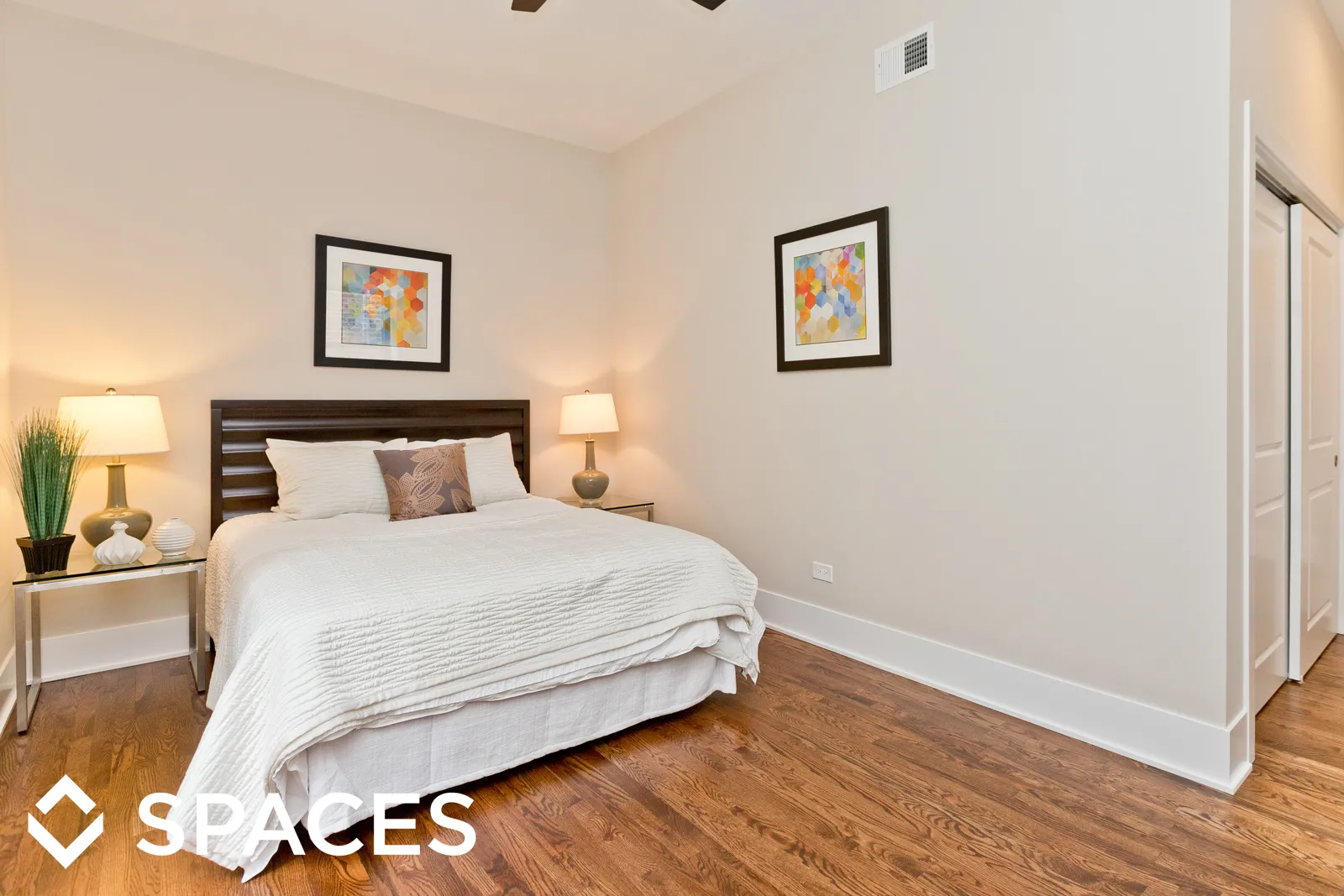 model living room apartment at Hazel Place Apartments