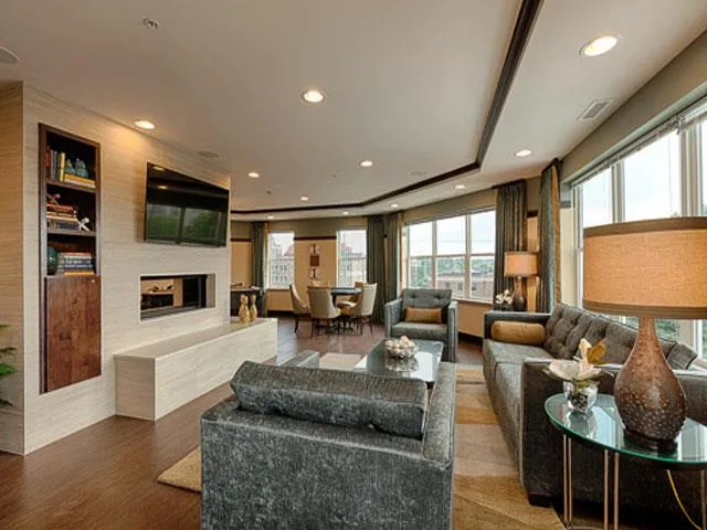 Double sided fireplace