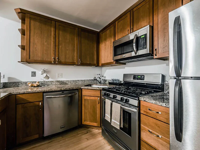stainless kictehn appliances at The Chatelaine apartments in the Gold Coast