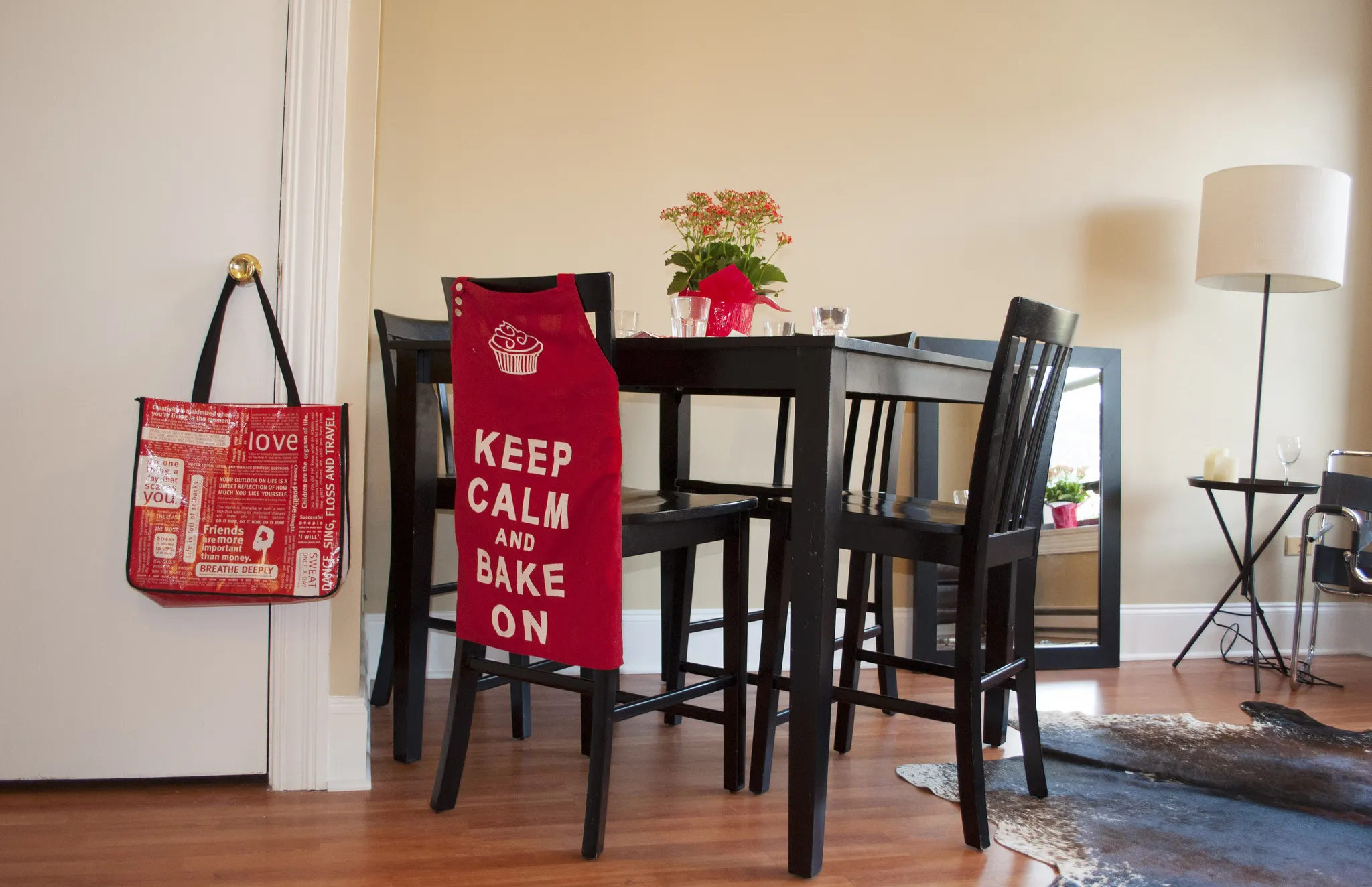 kitchen with white cabinets at 860 Hinman Apartments in Evanston Illinois