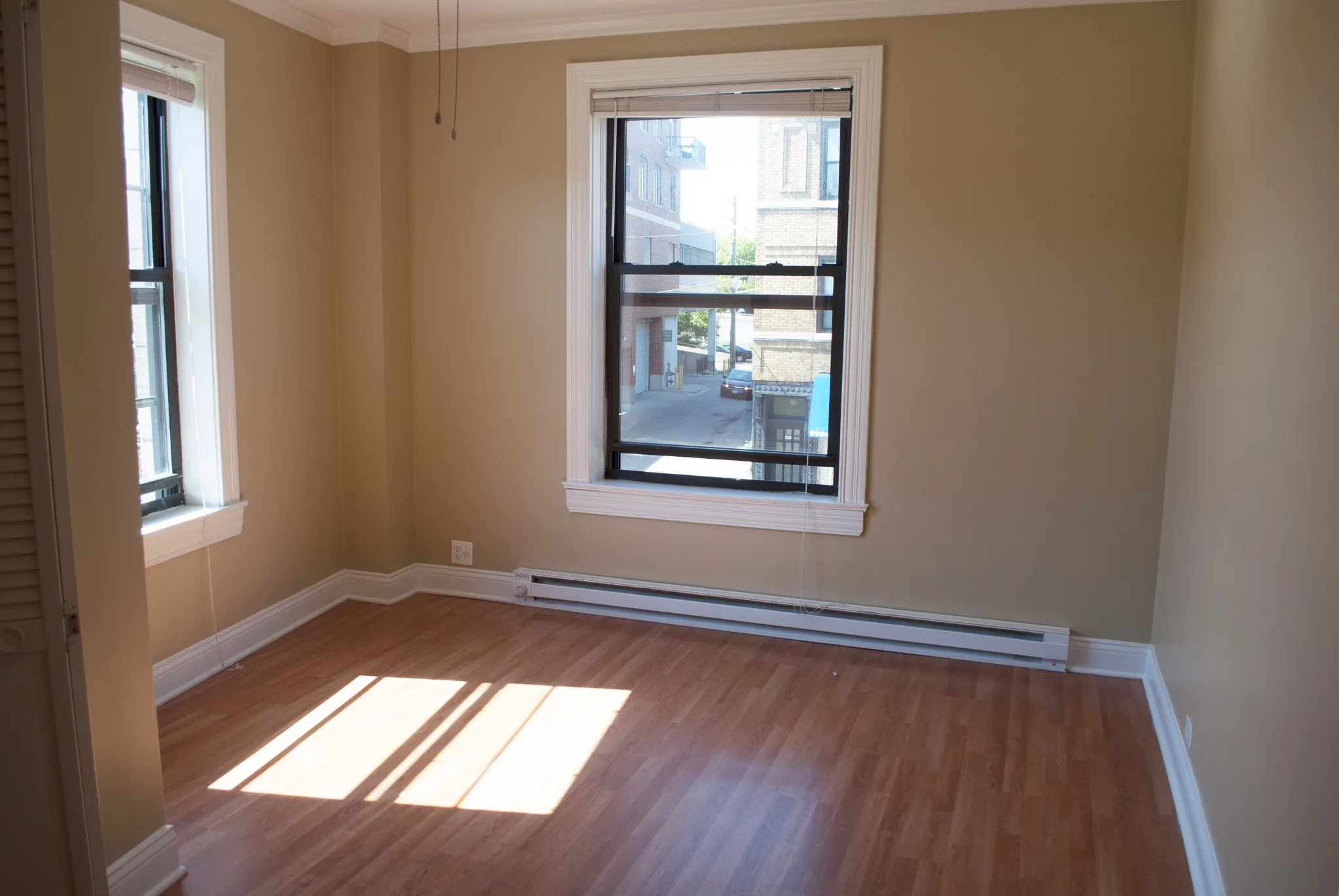 kitchen with white cabinets at 860 Hinman Apartments in Evanston Illinois