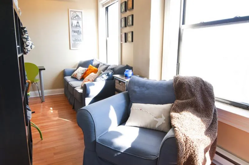 kitchen with white cabinets at 860 Hinman Apartments in Evanston Illinois