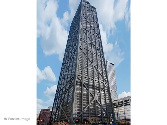 875 N Michigan Ave seen in background behind Drake Hotel and Palmolive Building