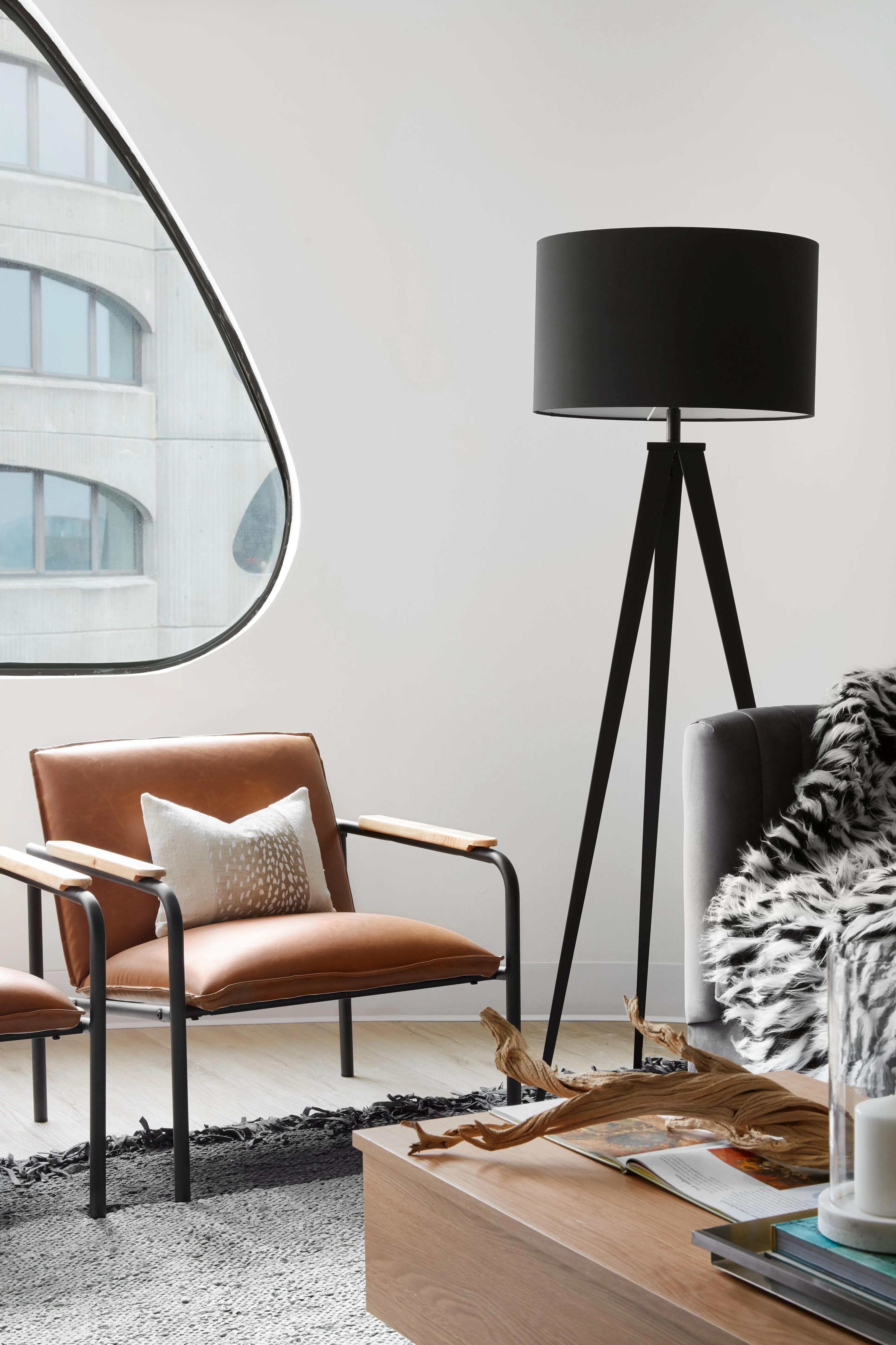 living room of River City Apartments one bedroom apartment