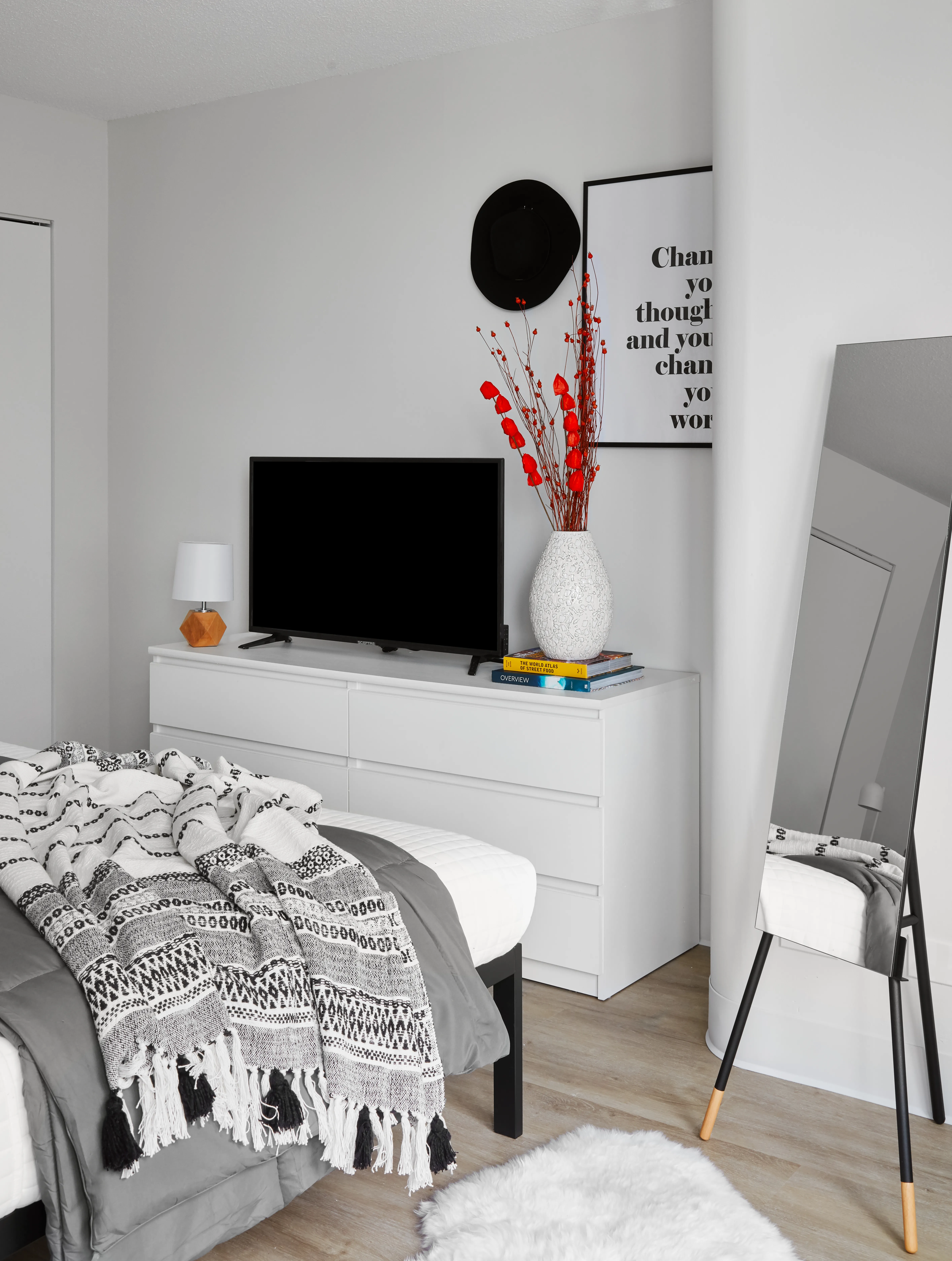 living room of River City Apartments one bedroom apartment