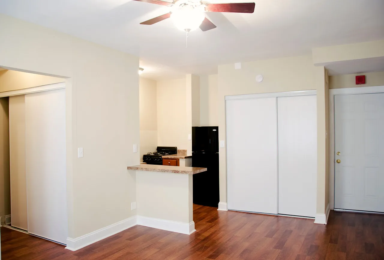 exteior brick outside at The Flamingo Apartments in Hyde Park Chicago