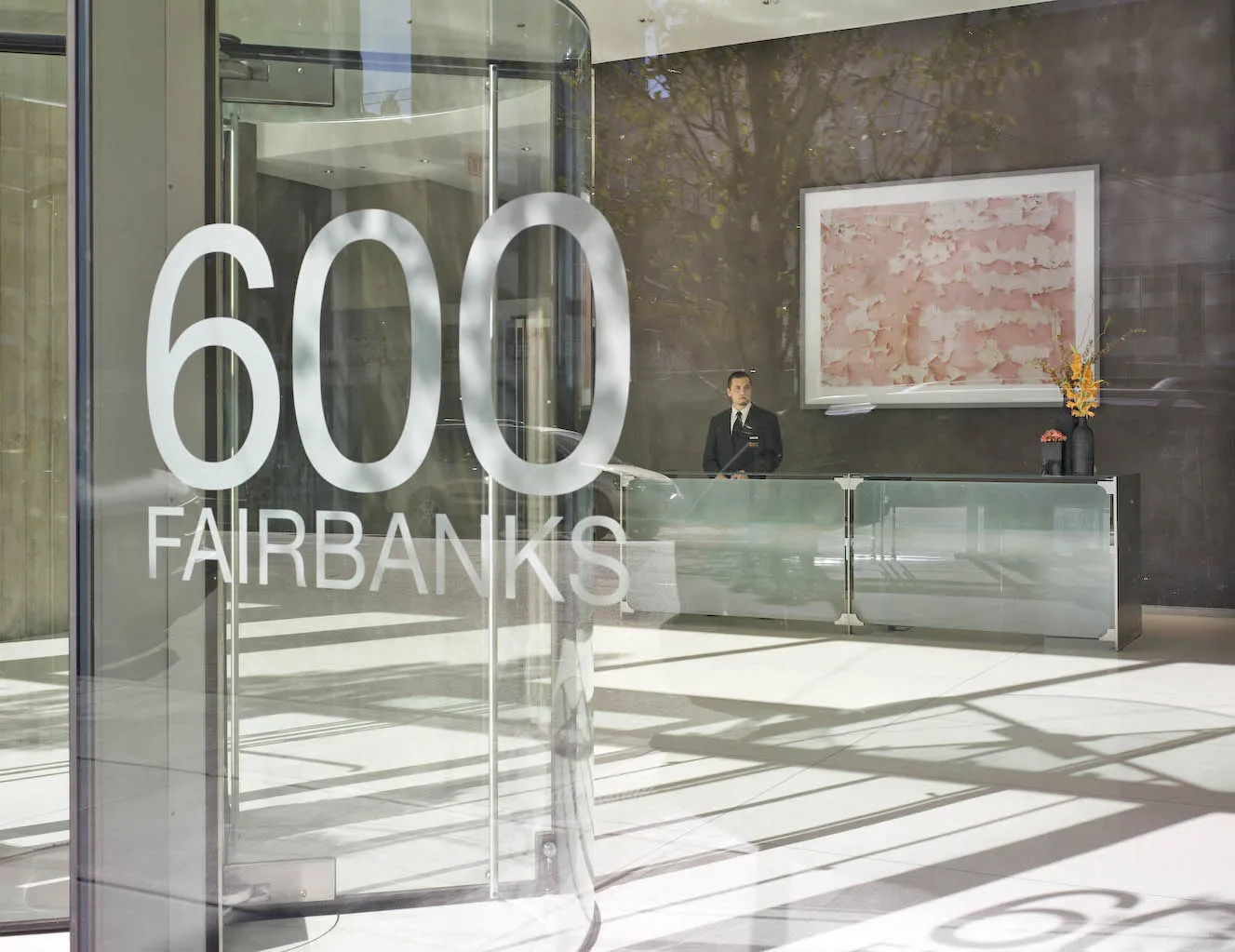 skyline Chicago view from 600 North Fairbanks Apartments