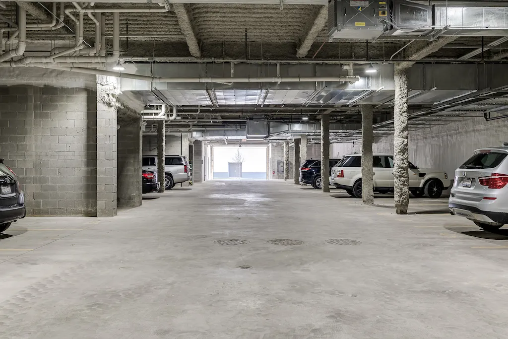 garage at Addams Co-living Apartments in University Village, Chicago