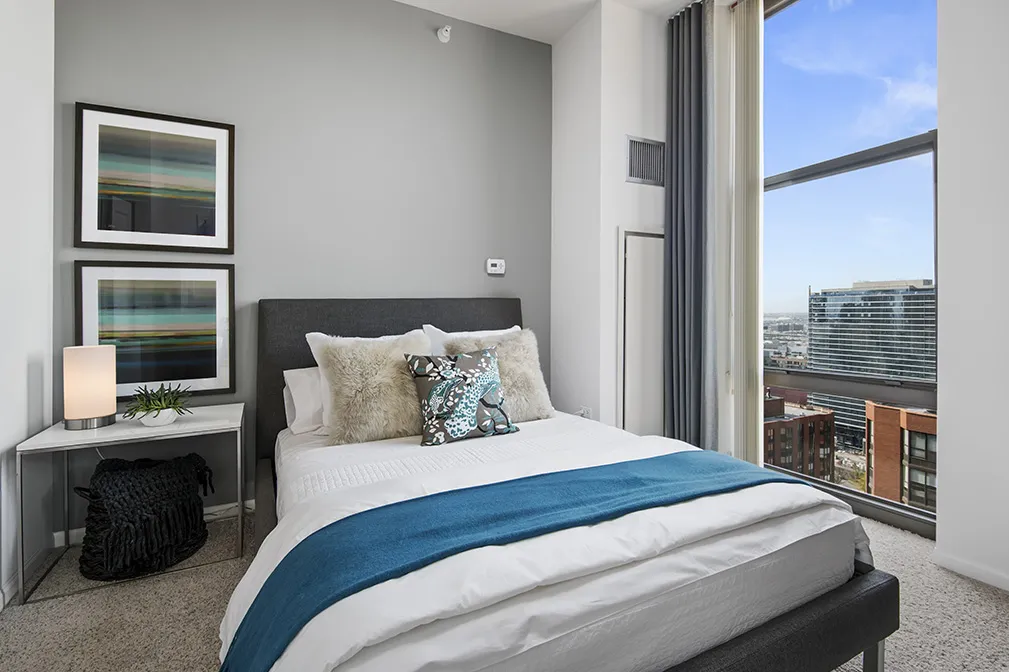 Bedroom at Astoria Tower Chicago Apartments in the South Loop