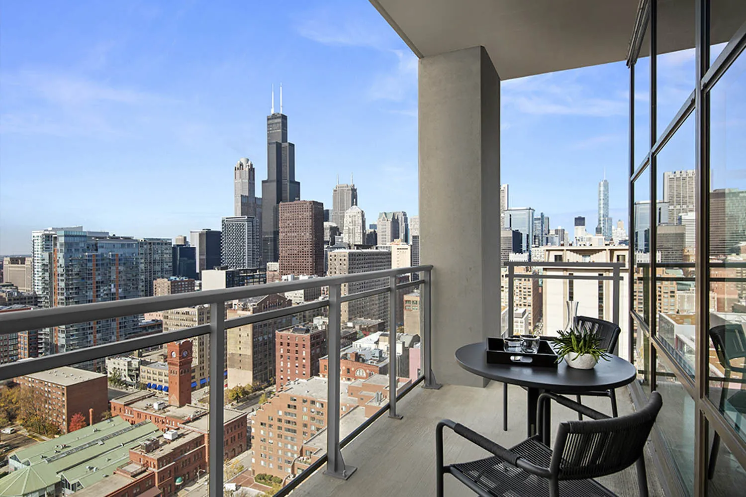 Bedroom at Astoria Tower Chicago Apartments in the South Loop