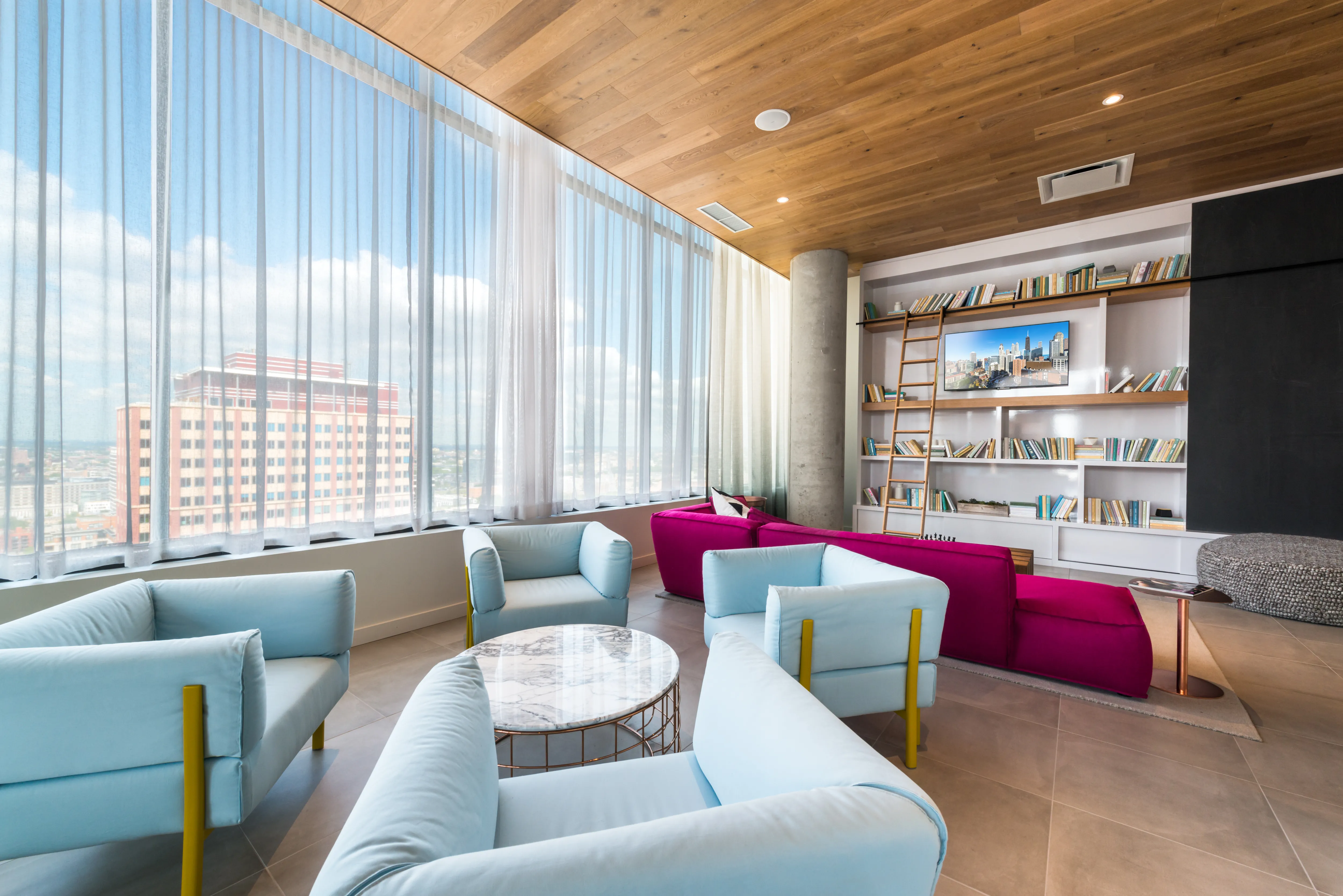 luxury kitchen and island at Aurélien Apartments in Gold Coast Chicago