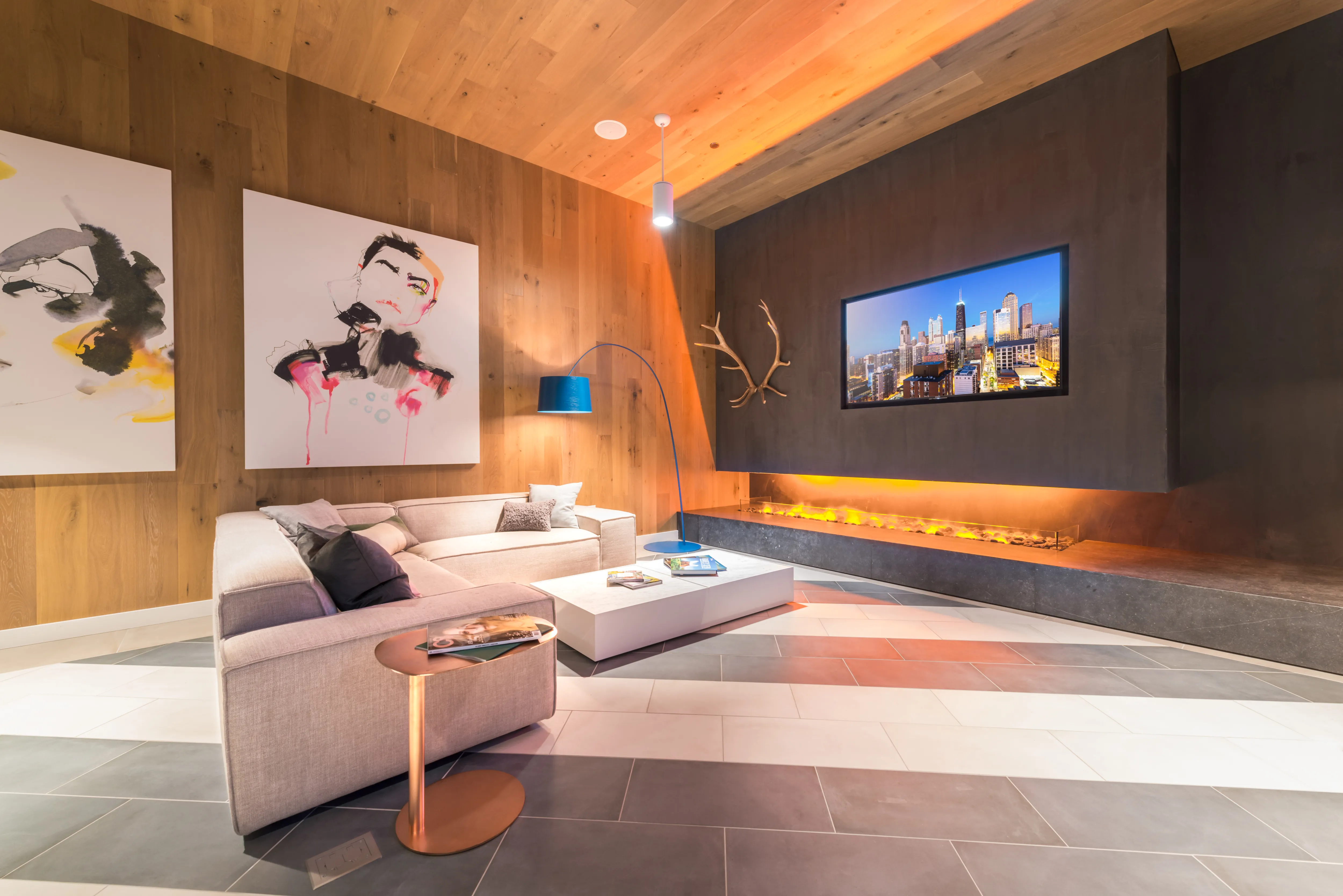 luxury kitchen and island at Aurélien Apartments in Gold Coast Chicago