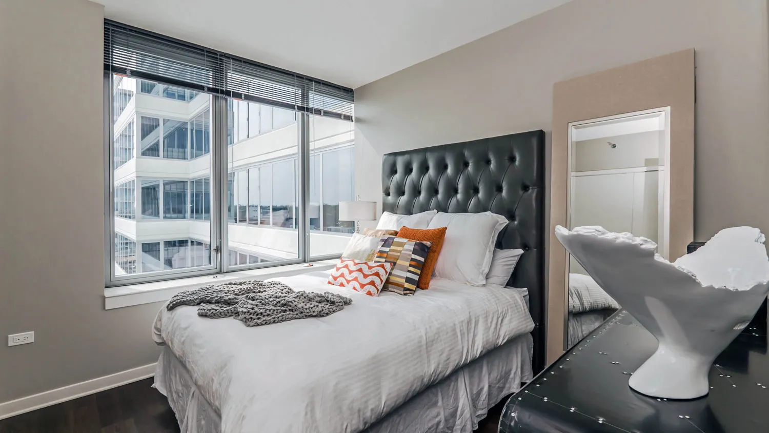 a type model kitchen at E2 Apartments in Evanston IL