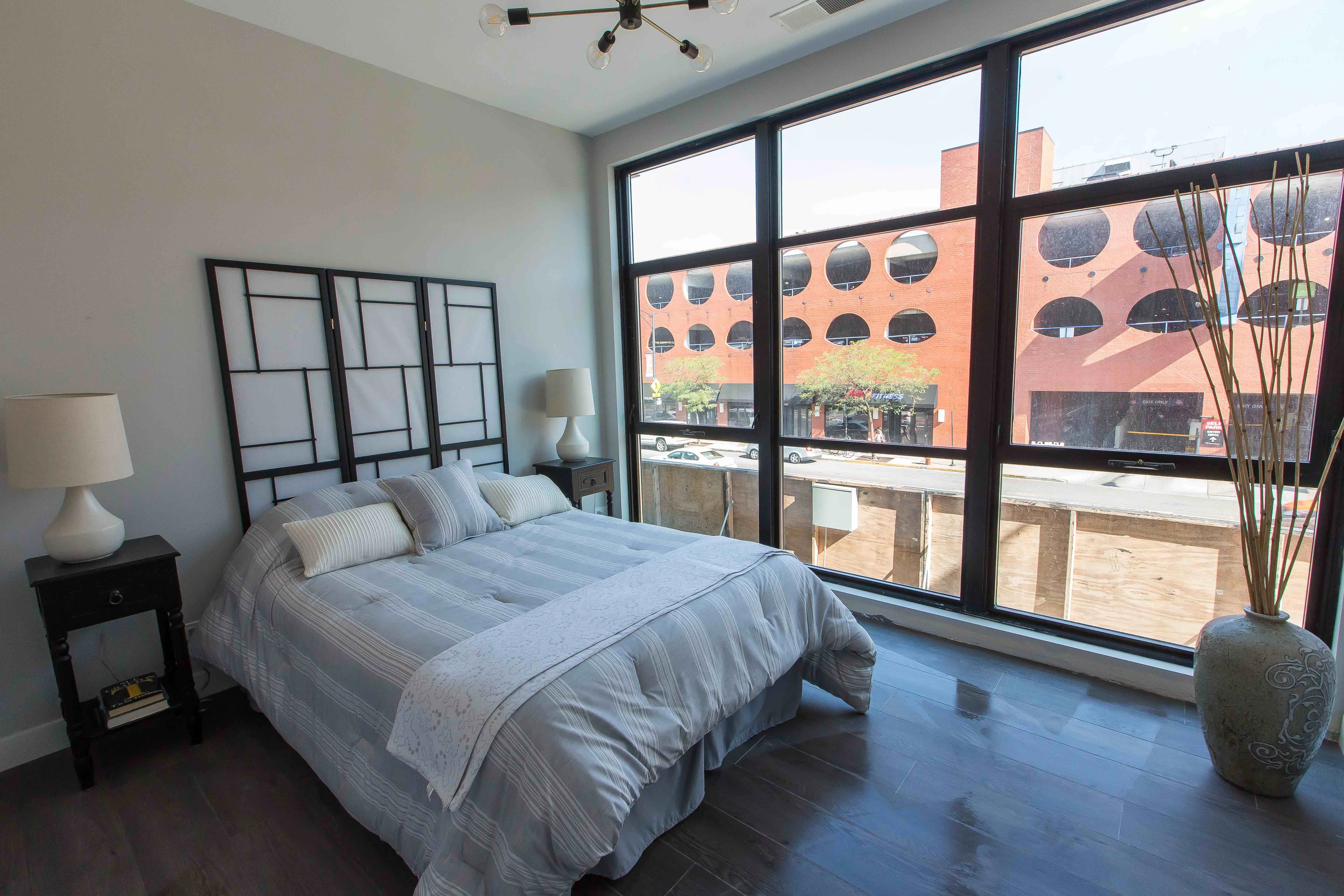living room at The Northland Apartments at 233 W North Ave