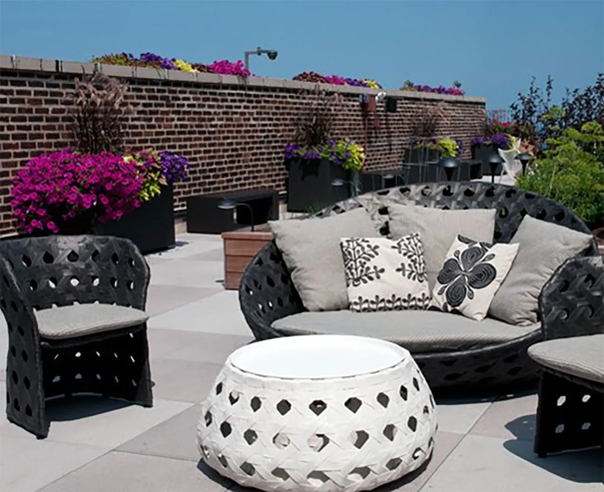 the rooftop at The Belmont By Reside Apartments