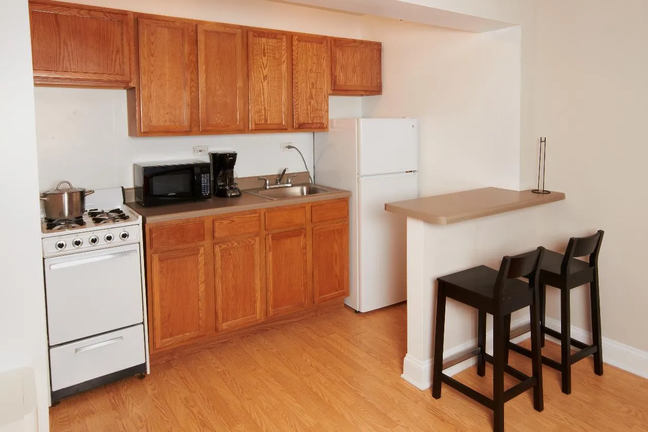 street parking at Main Station Apartments in Evanston Illinois