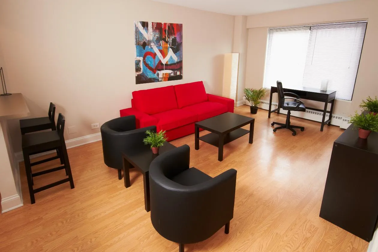 street parking at Main Station Apartments in Evanston Illinois