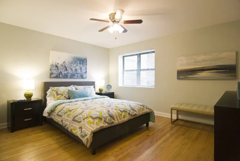 model living room at Elmhurst Terrace Apartments at 100 Fellows Ct.