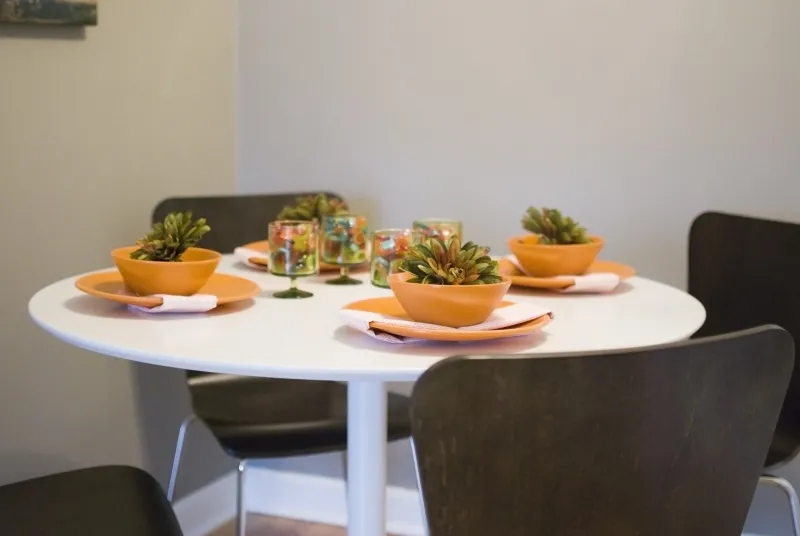 model living room at Elmhurst Terrace Apartments at 100 Fellows Ct.