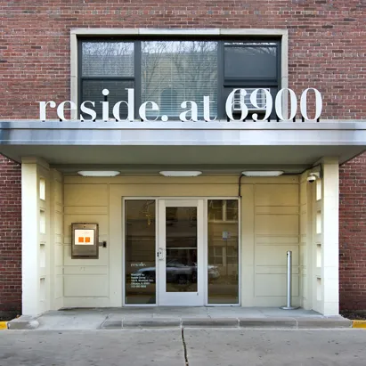 building exterior at Reside at 6900 Apartments in Chicago