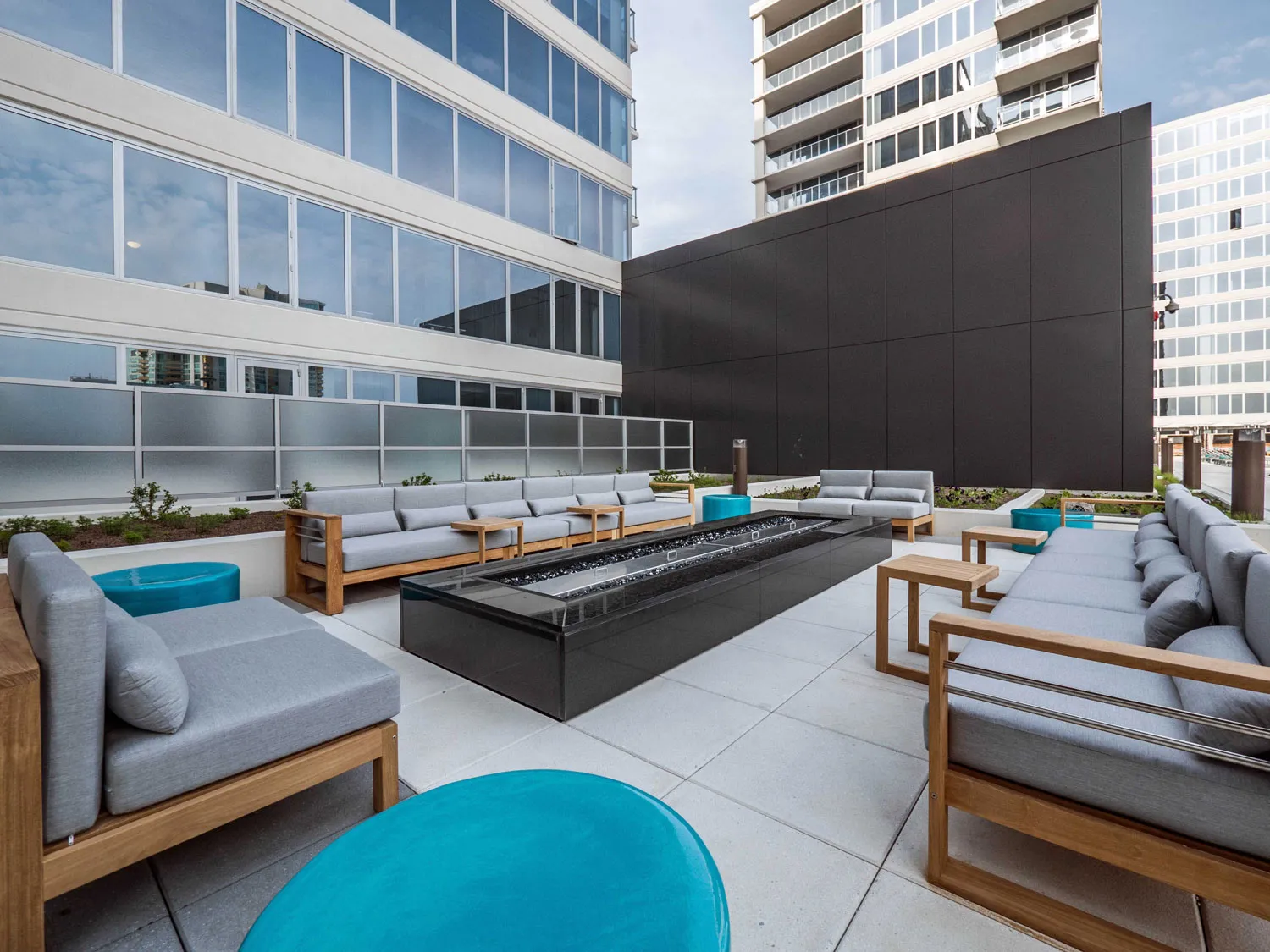 a type model kitchen at E2 Apartments in Evanston IL