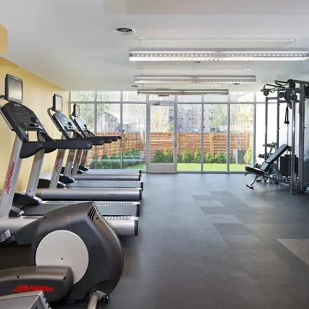 furnished living room at Reside on Barry Apartments