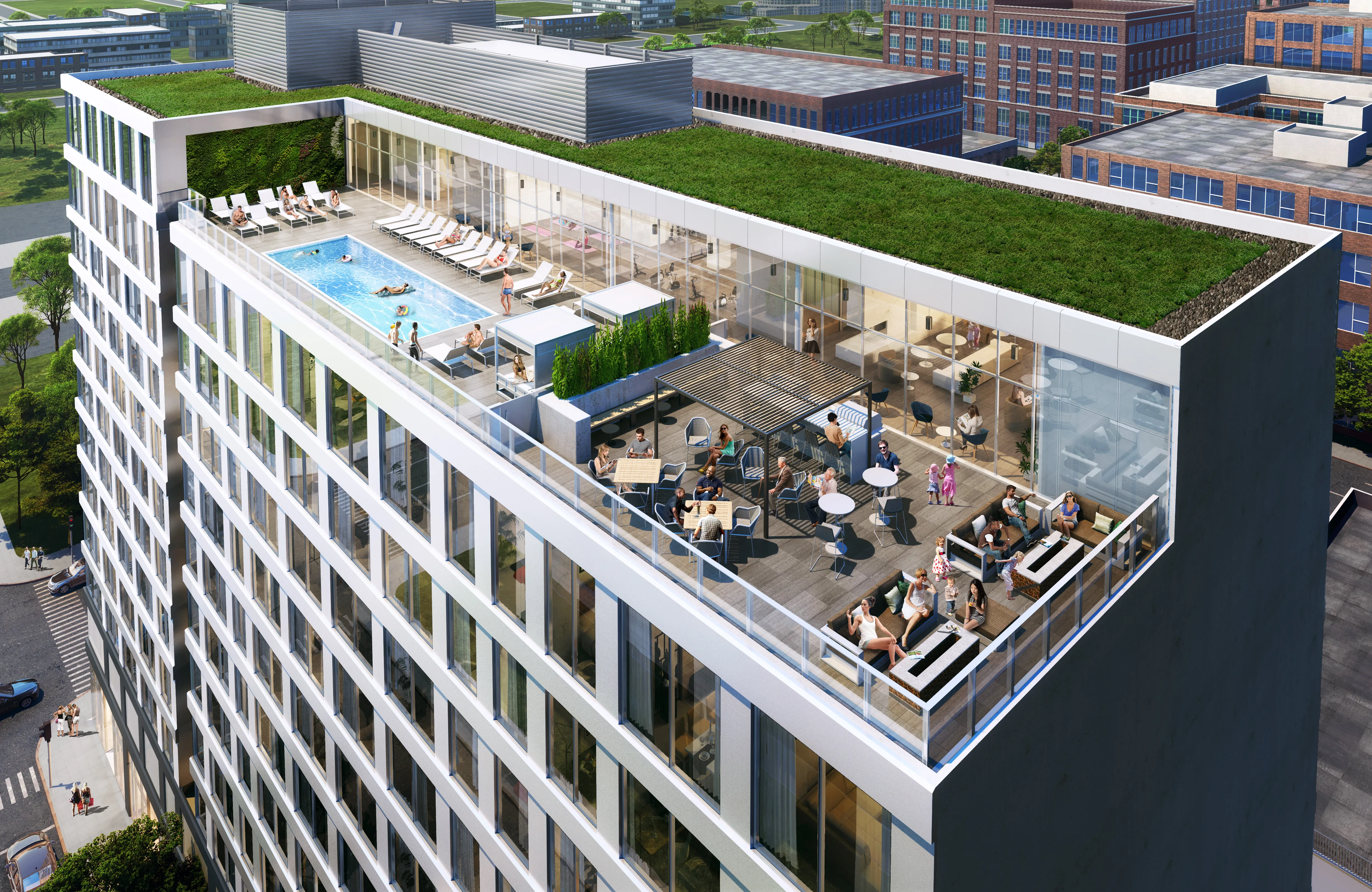 laundry room at The Van Buren Apartments in the West Loop in Chicago