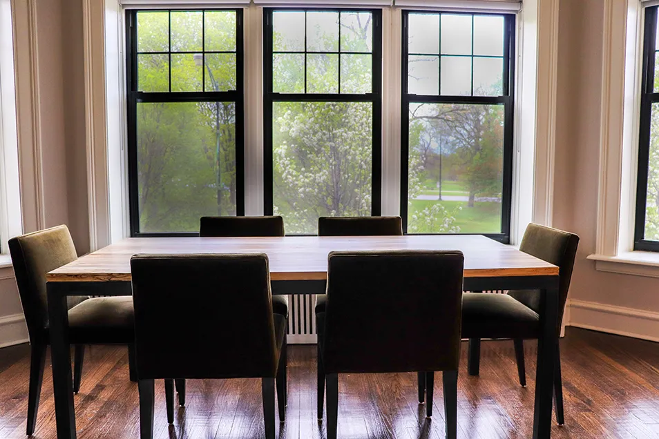 vintage luxury living room at Park Fullerton by Reside Apartments