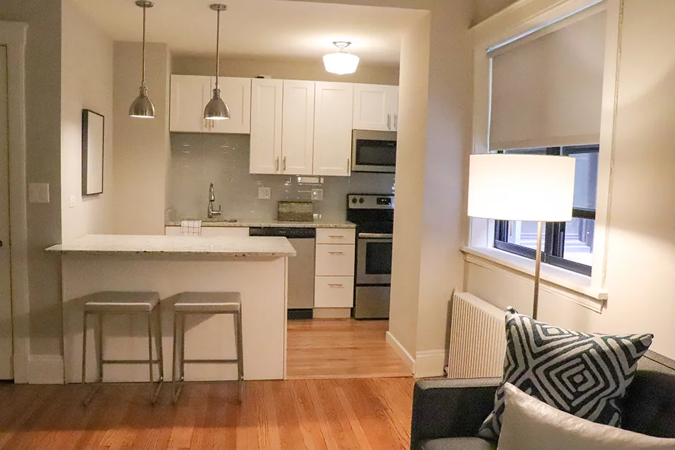 vintage luxury living room at Park Fullerton by Reside Apartments