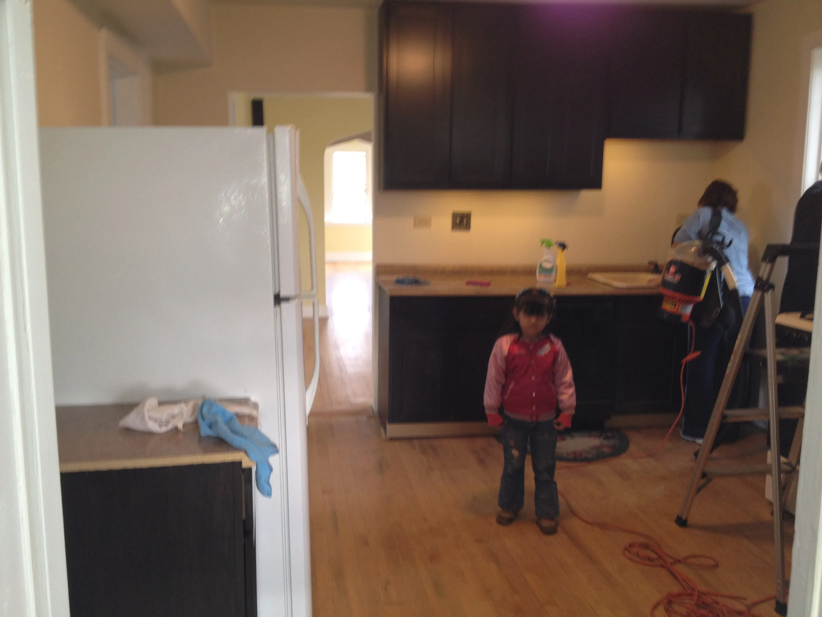 Kitchen is very large with adjacent pantry