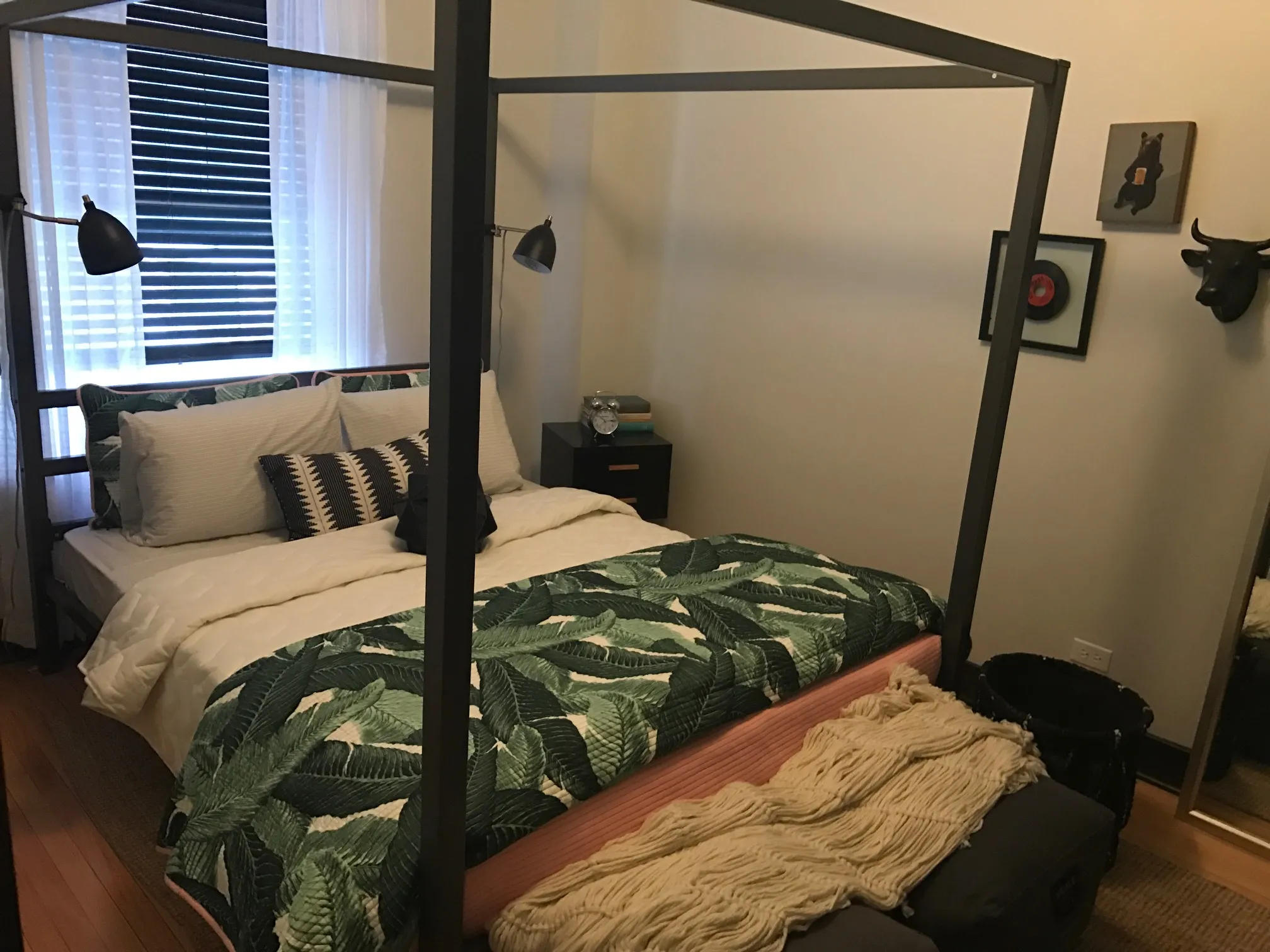 living area in model unit at The Edison Apartments in Edgewater!