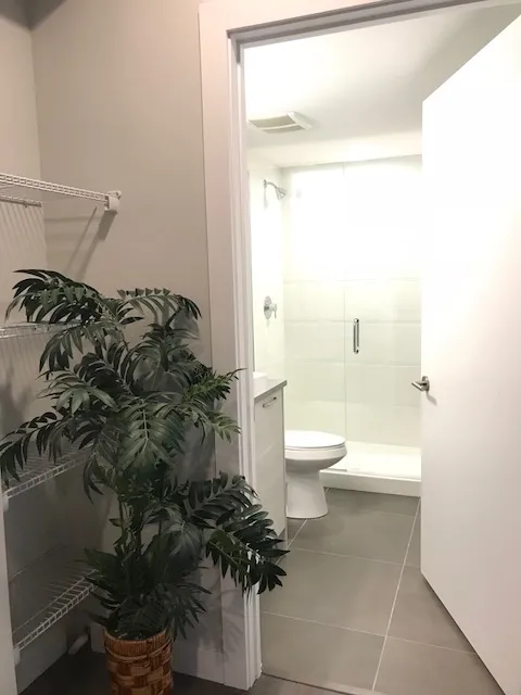 furnished luxury kitchen and living room at The Westerner Apartments