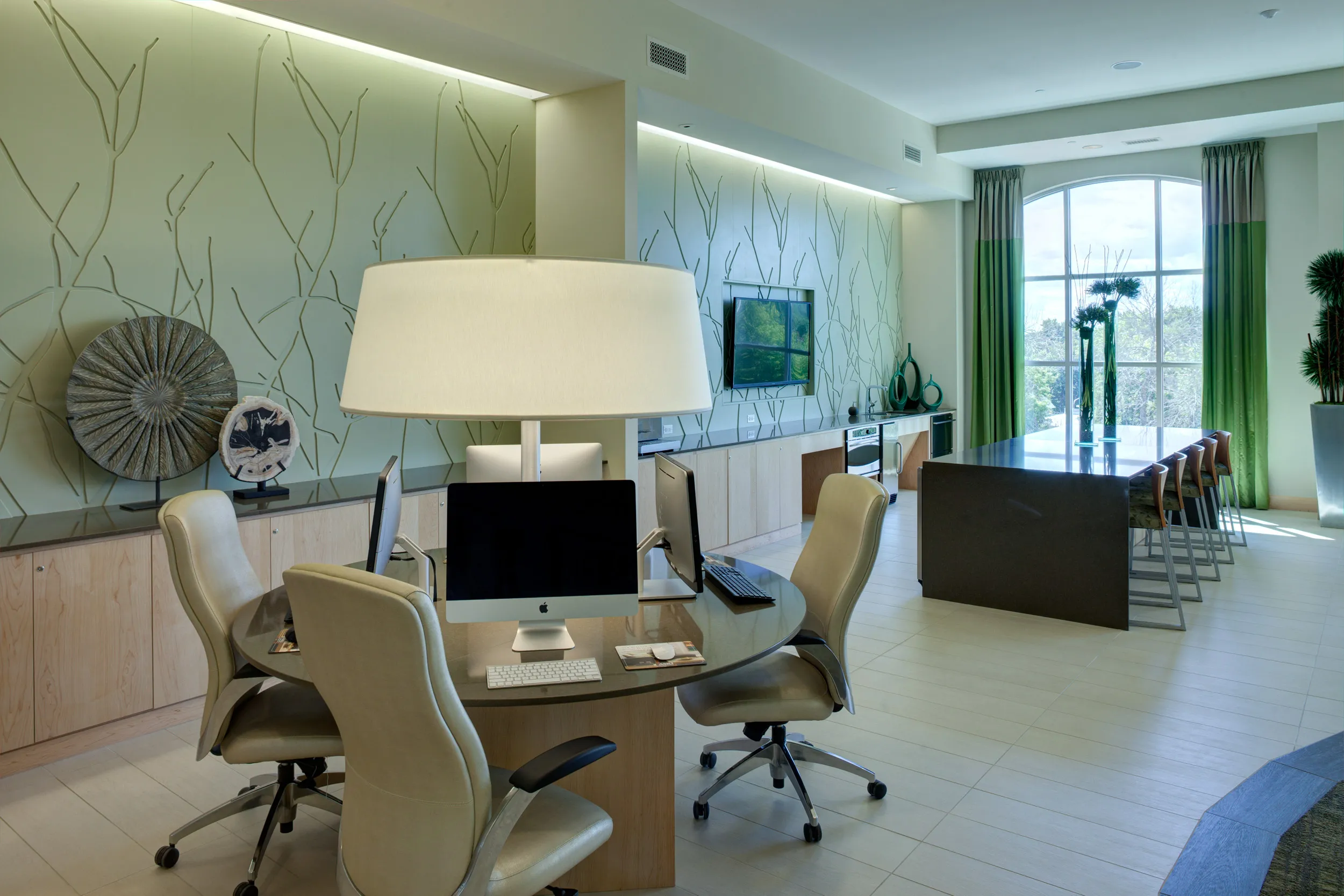 Rooftop view of lake