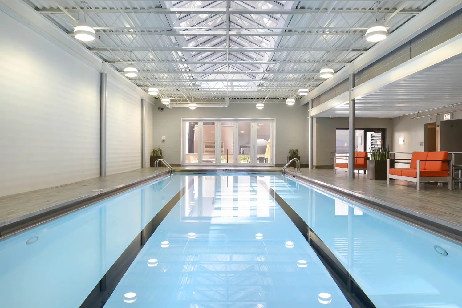 indoor pool at 420 E Ohio Apartments in Streeterville Chicago