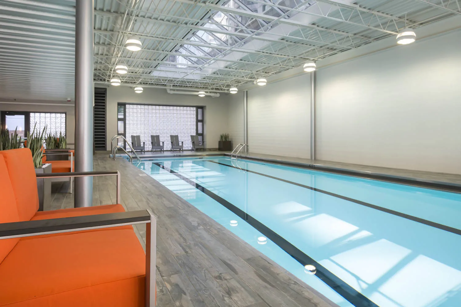 indoor pool at 420 E Ohio Apartments in Streeterville Chicago