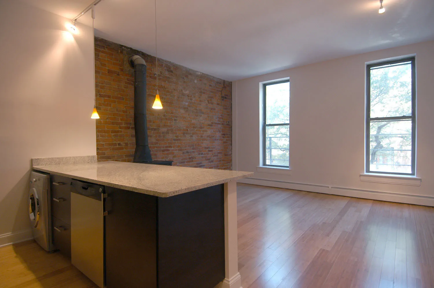 kitchen at Reside on Clark Apartments at 2200 N. Clark in Chicago