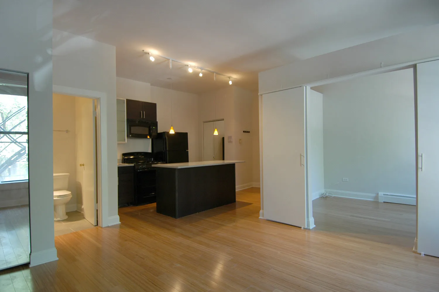kitchen at Reside on Clark Apartments at 2200 N. Clark in Chicago