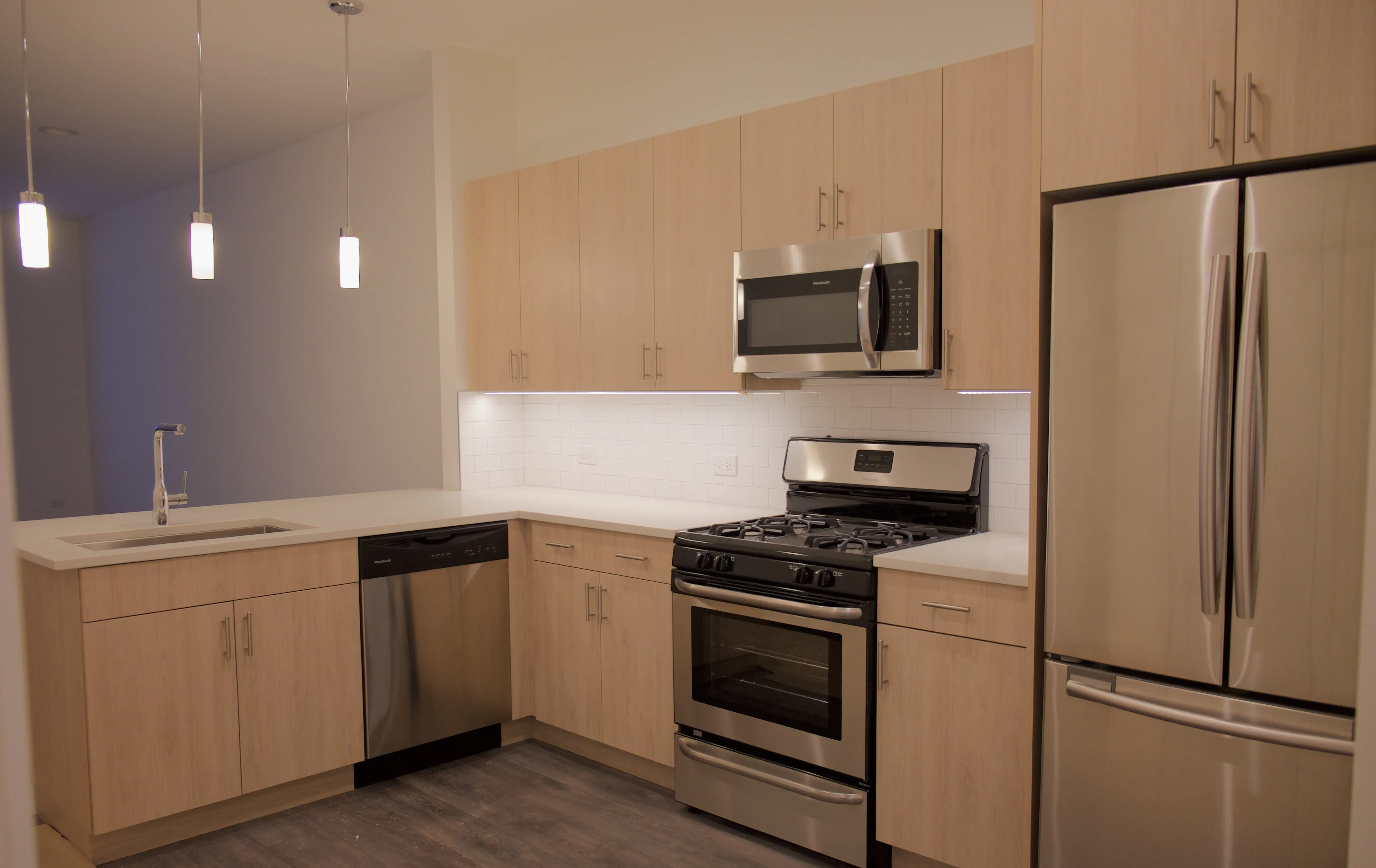 living room & kitchen at 1509 North Western Apartments, 1509 N. Western Ave