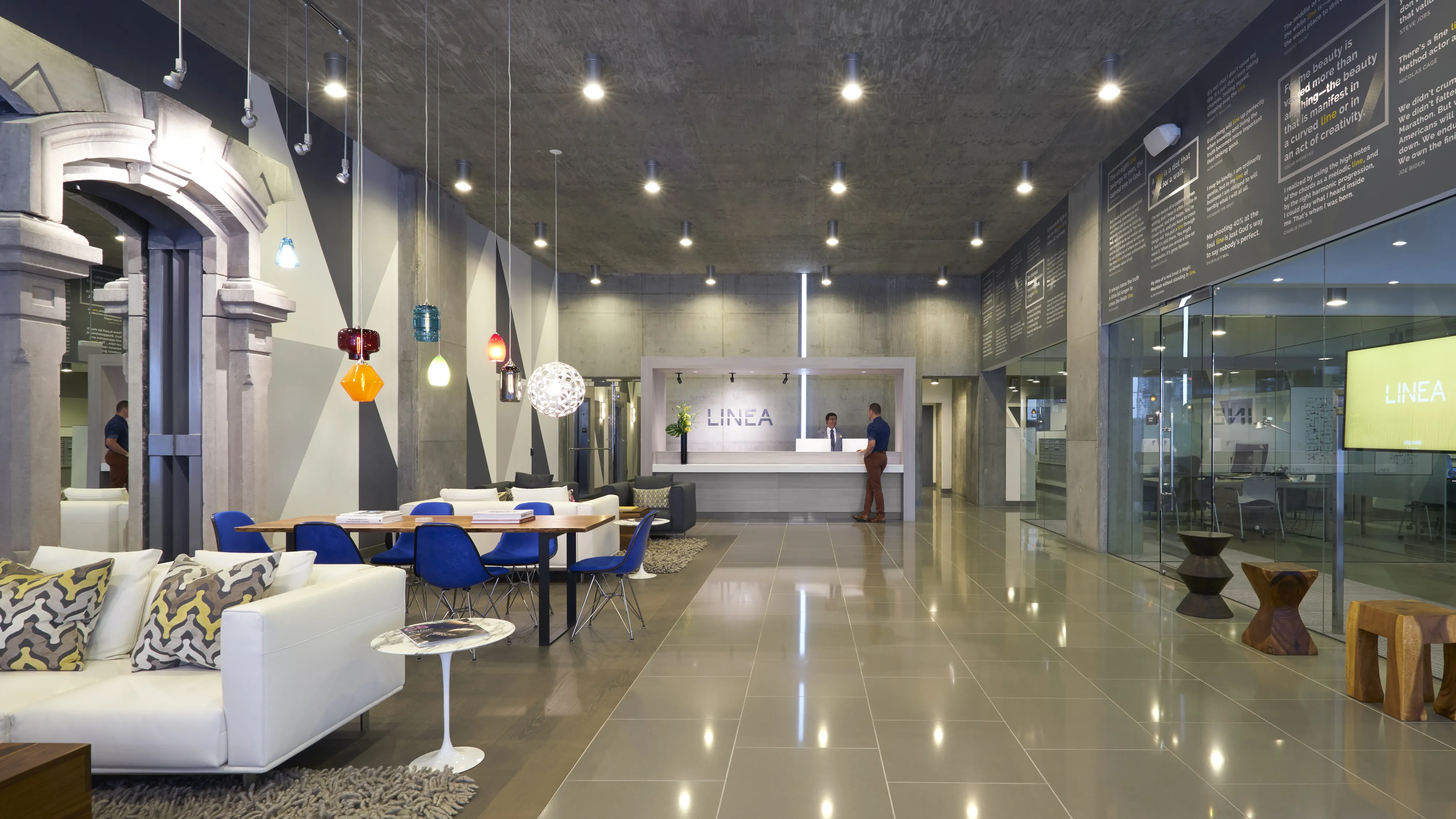 living space at Linea Apartments in the Chicago Loop