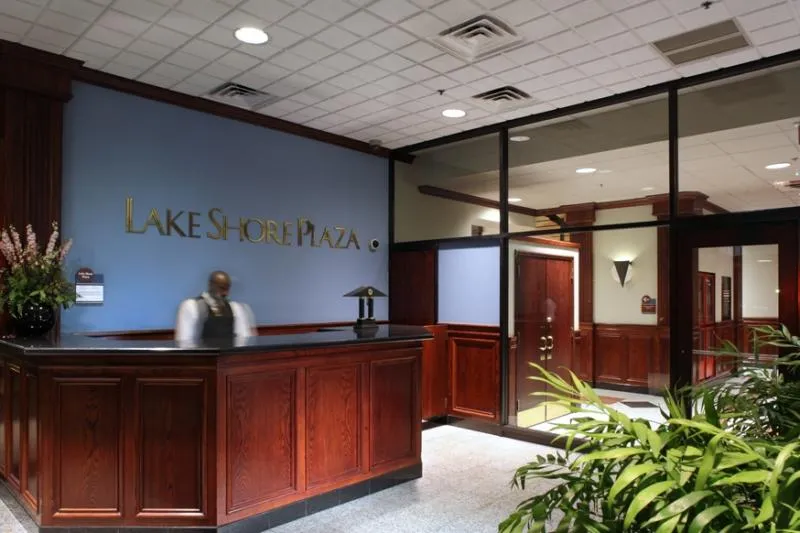 lobby at Lake Shore Plaza Apartments in Streeterville Chicago