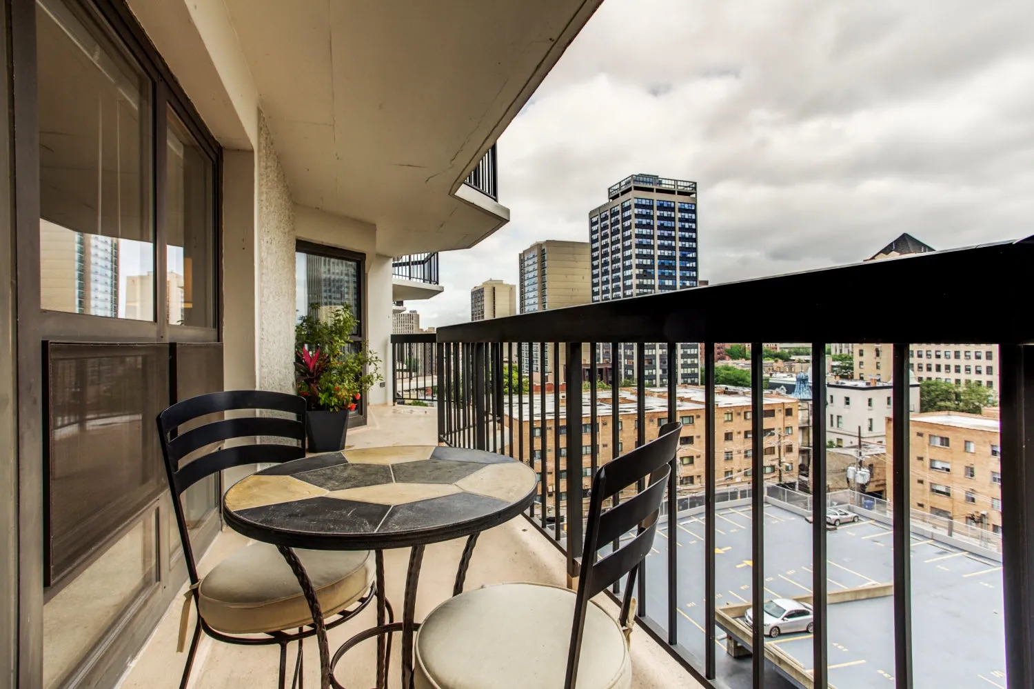 kitchen counter and sink at 2555 N. Clark Apartments