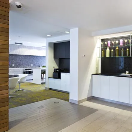 furnished living room at Reside on Barry Apartments