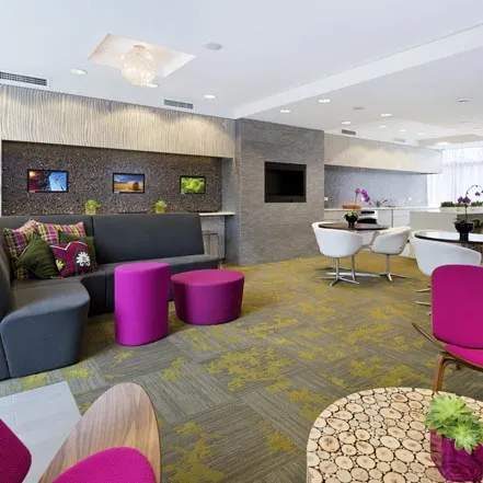 furnished living room at Reside on Barry Apartments