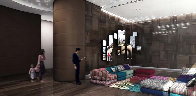 sky lounge at 73 East Lake Apartments in the Chicago Loop