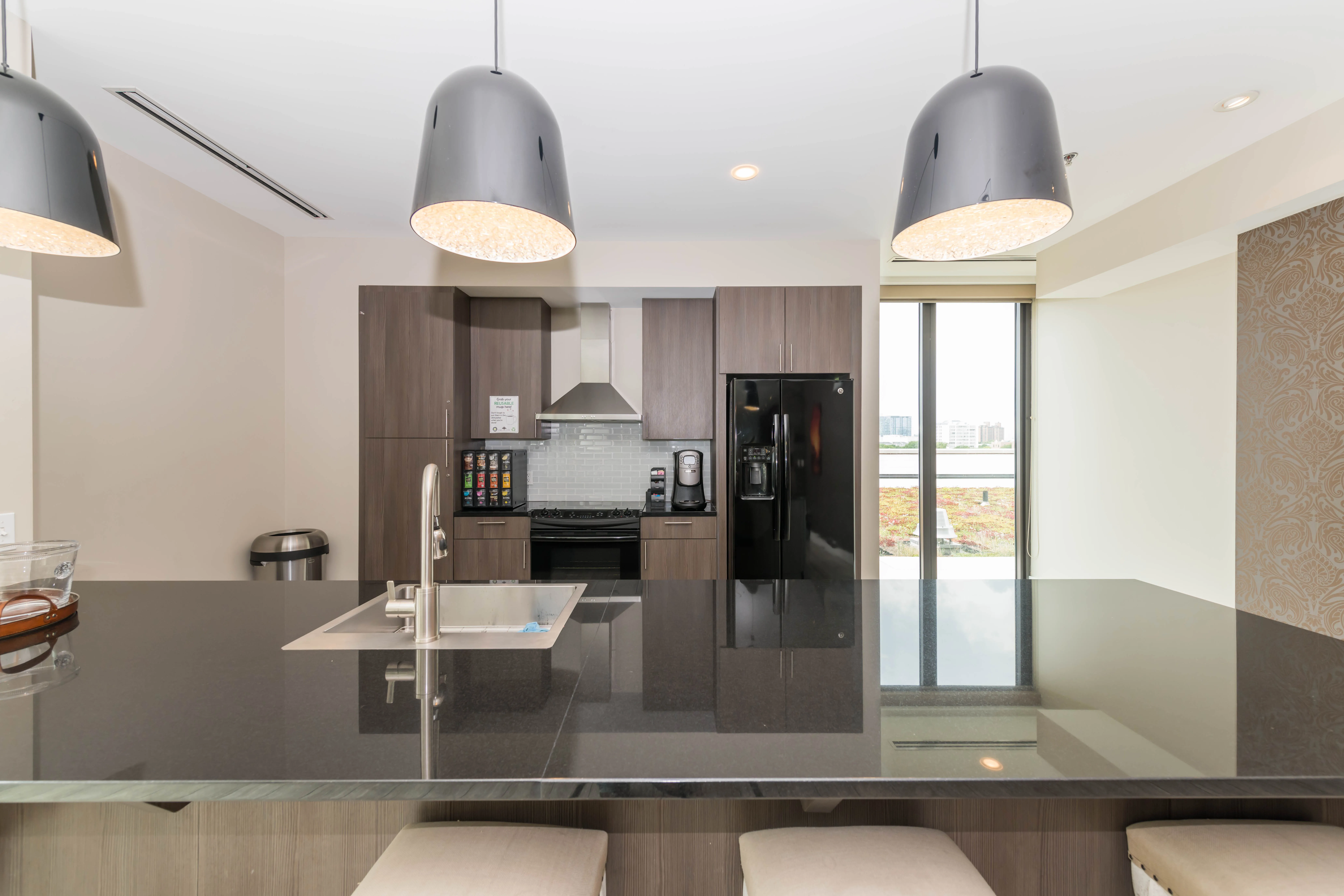 model unit living room at The Scott Residences Apartments in Old Town