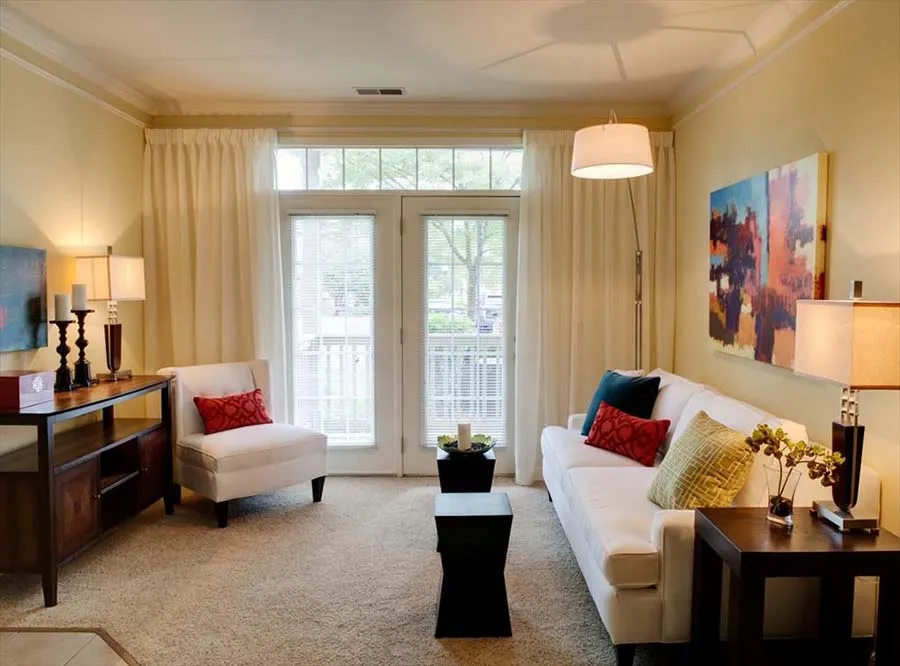 2nd bedroom furnished model at The Aventine at Oakhurst North