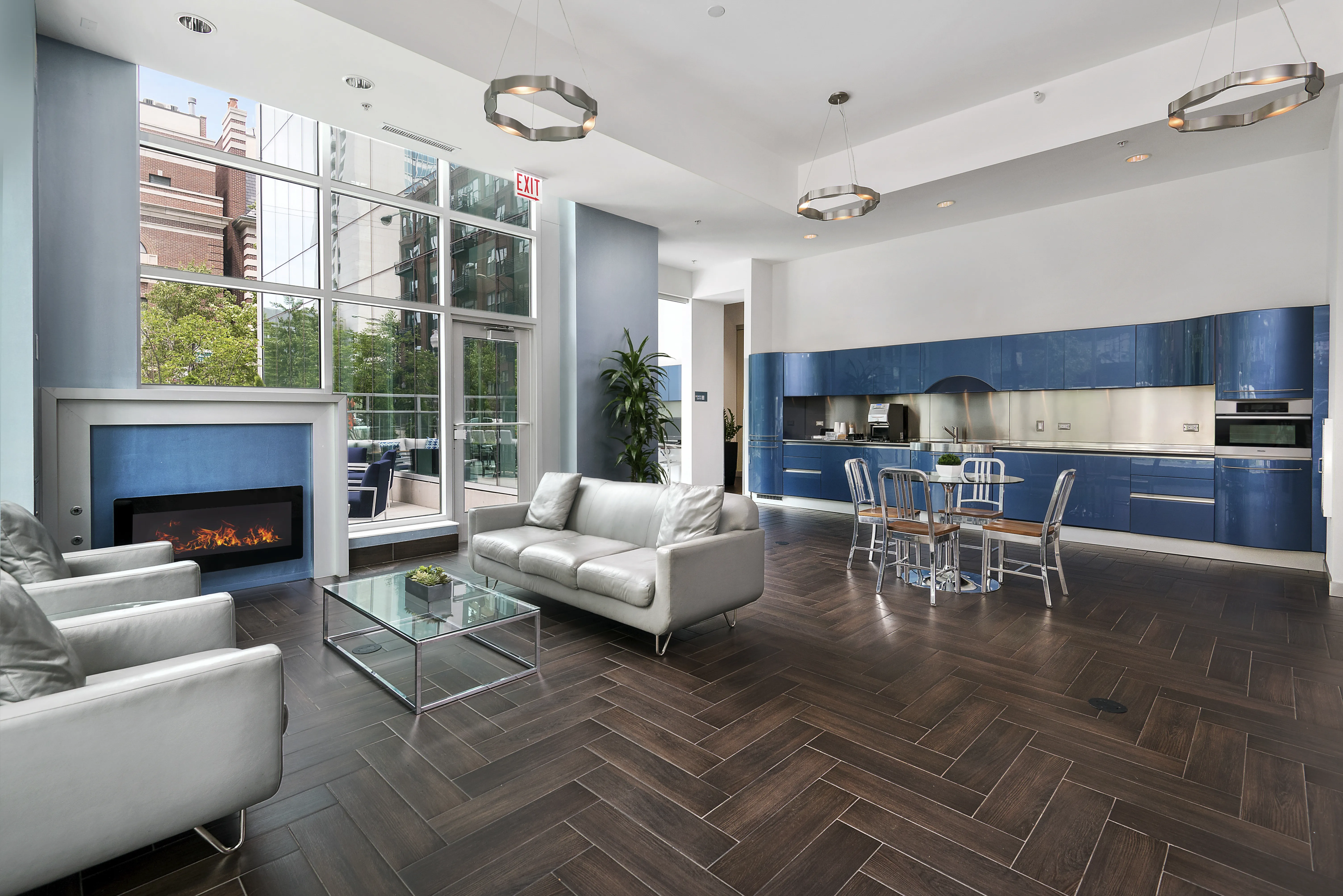 Full-size ENERGY STAR washers and dryers are included in every residence.