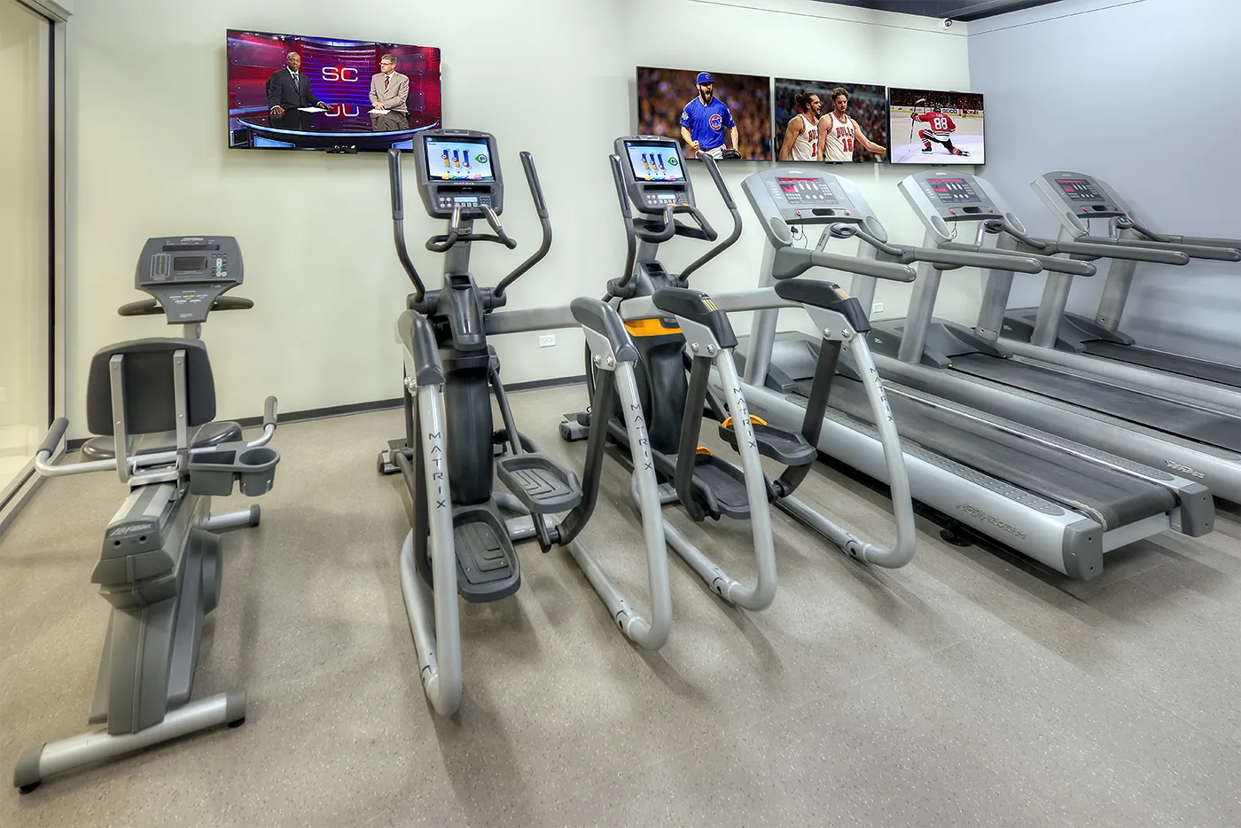 balcony view at 2555 N. Clark Apartments in Lincoln Park Chicago