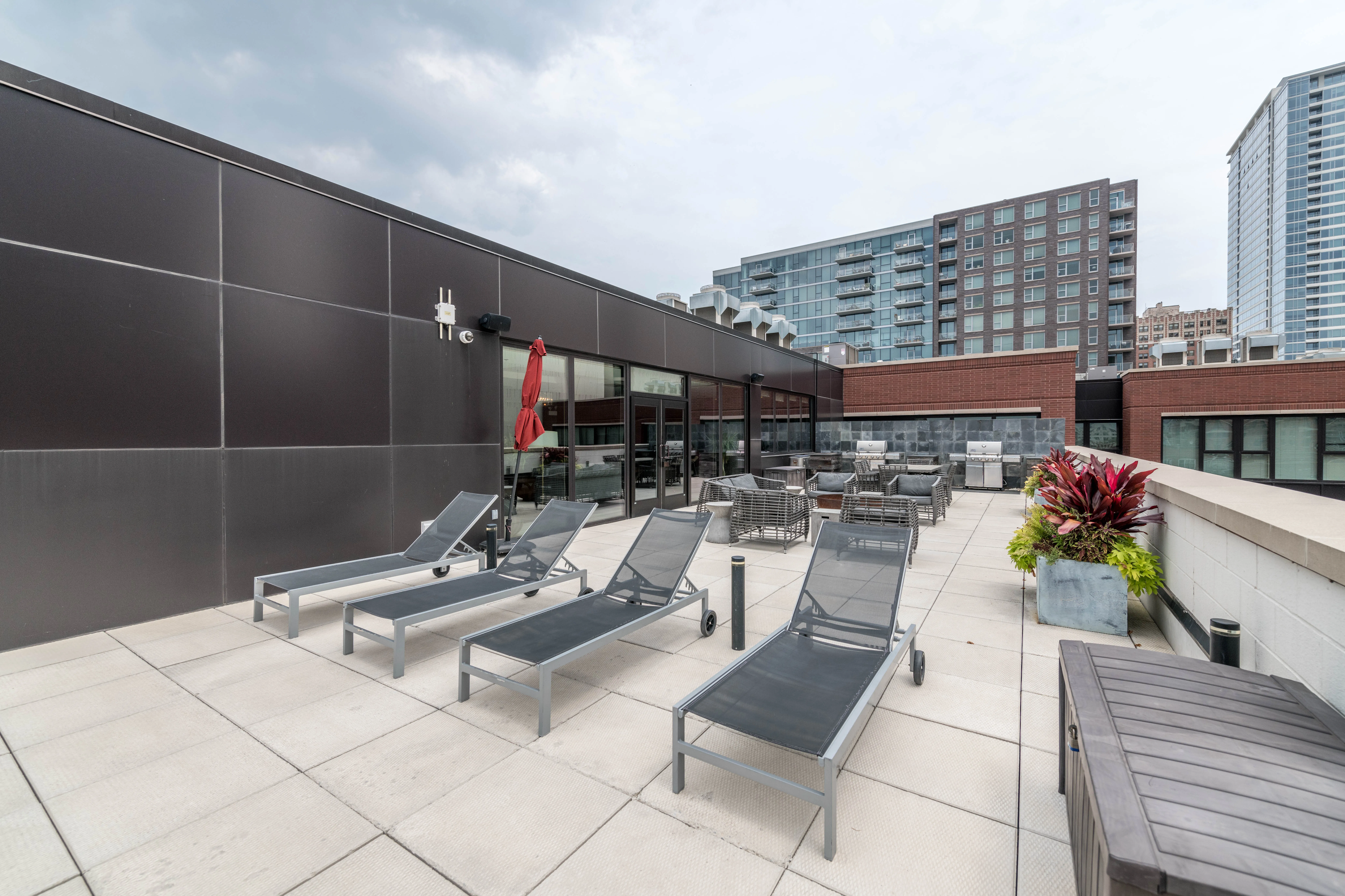model unit living room at The Scott Residences Apartments in Old Town