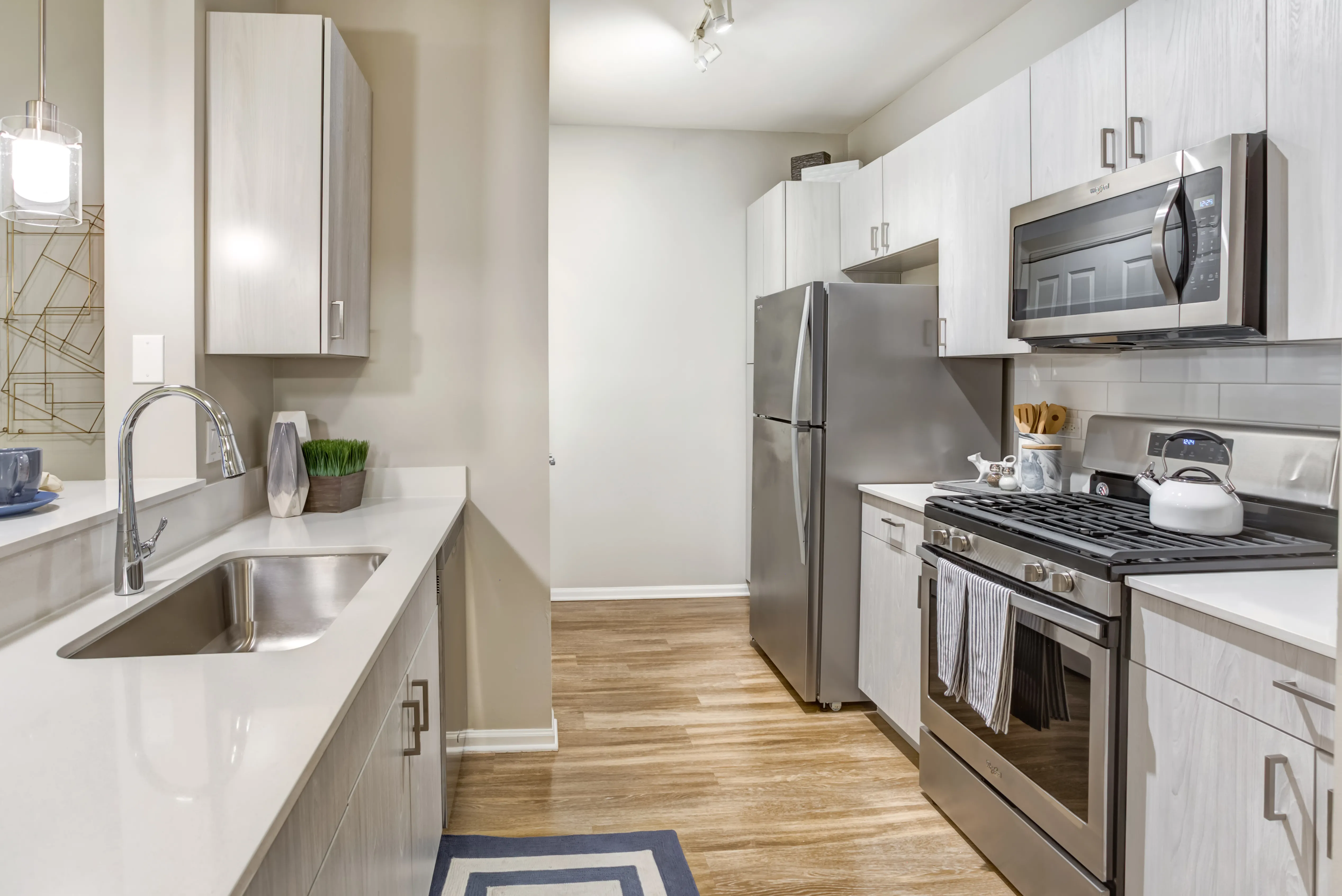 stainless steel apllian ces in kitchen at Reserve at Evanston Apartments